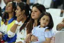 Ziva cheering for his dad Dhoni in IPL