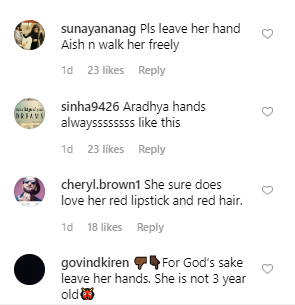 Aishwarya Rai trolled for holding her daughter’s hand
